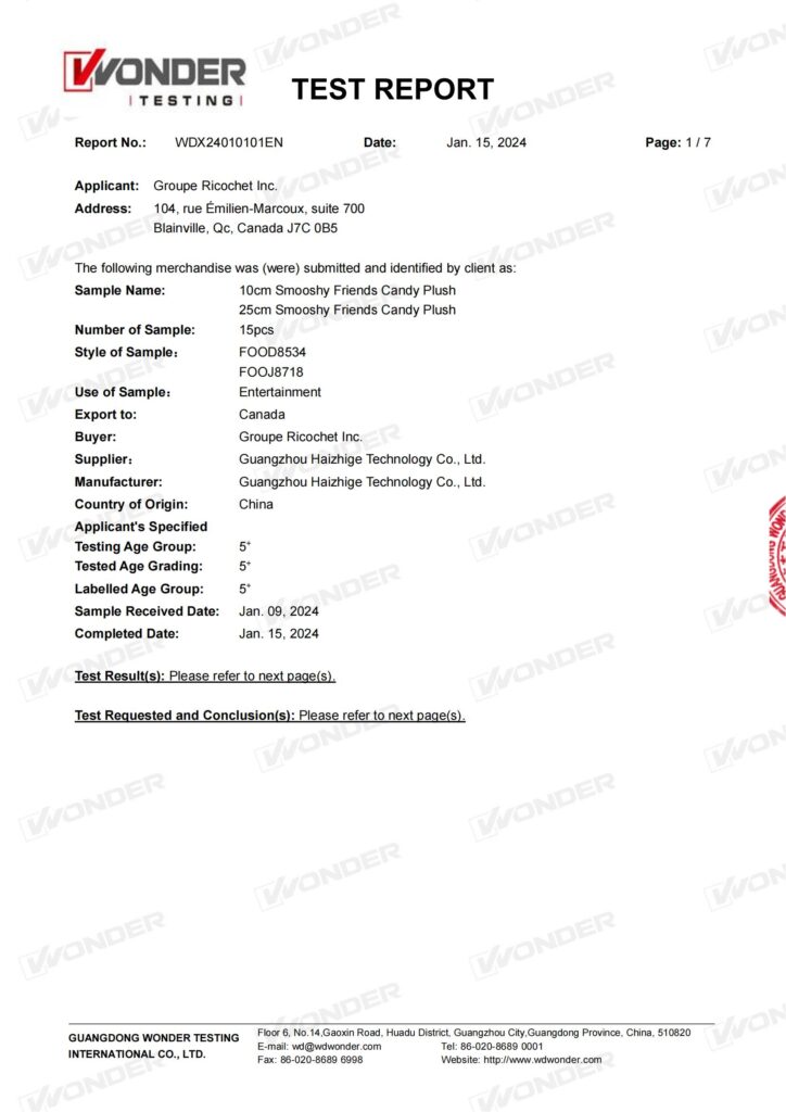 抱枕PO50819360 SOR test reports for Smooshy Friends Sweet Food_01